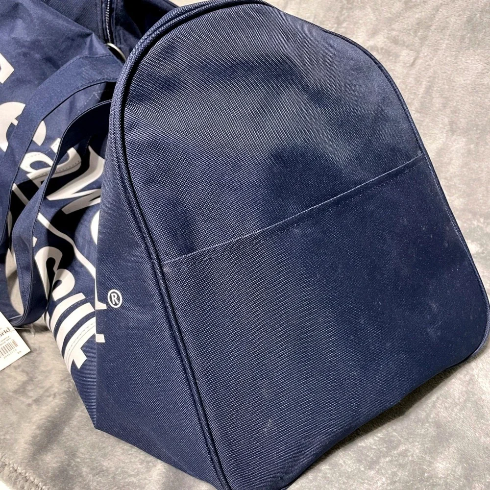 SeaWorld Rescue Duffle Bag Navy Blue Canvas Travel Gym Bag NWT Nautical Coastal